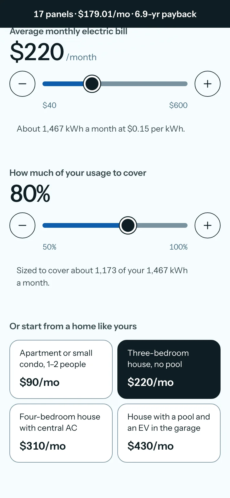 No celular, os números ficam acima do polegar